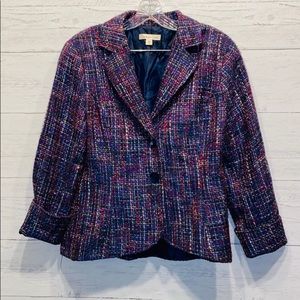 Coldwater Creek Multicolor Tweed Blazer